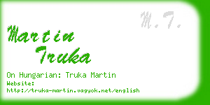 martin truka business card